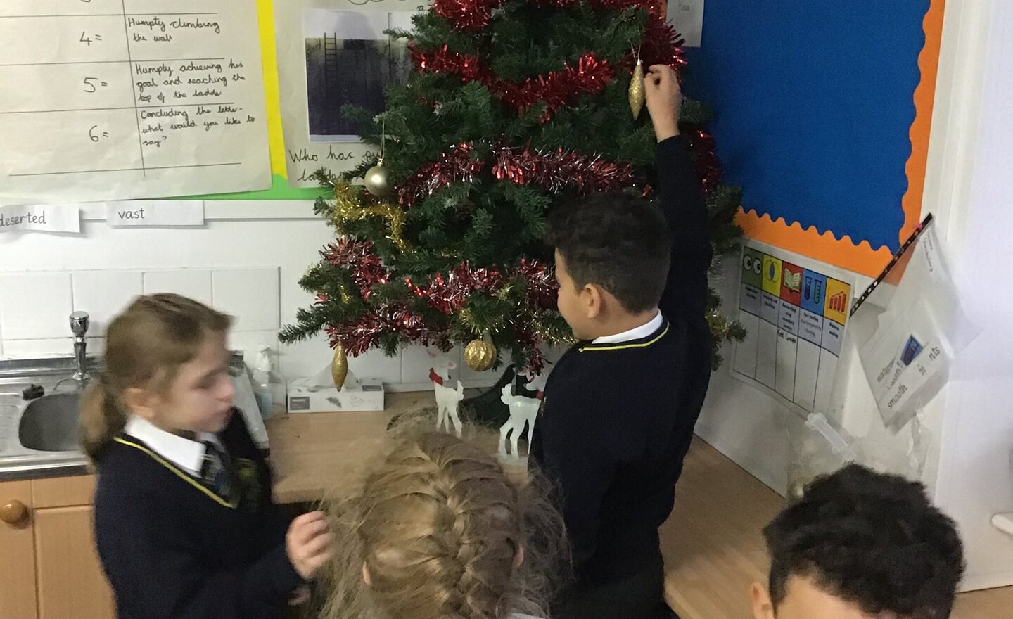 Image of Decorating the Christmas tree 